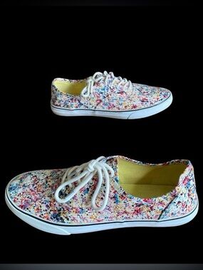 Mossimo Paint Splash Canvas Sneakers So Cute Paint Splash Pattern Women size 11